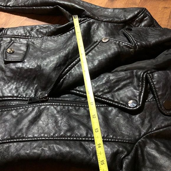 Joes Collection Leather Jacket Full Zip Black Biker Size XS - Picture 7 of 12
